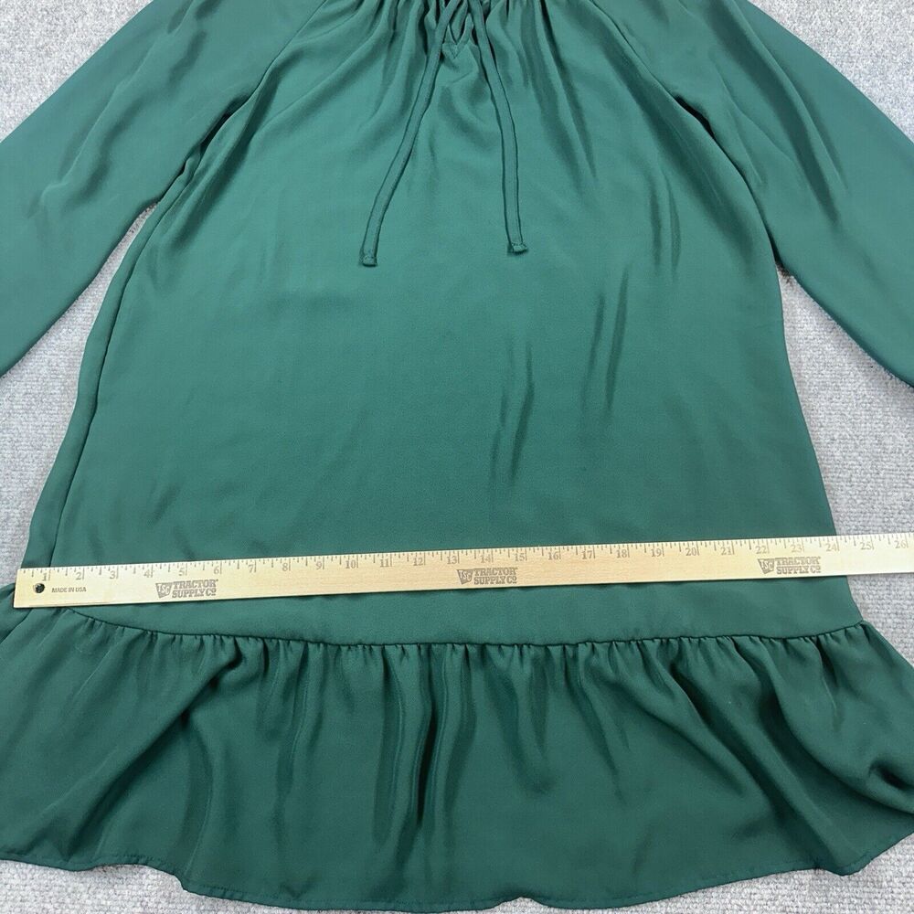 OLD NAVY EMERALD GREEN SMOCKED SLEEVE DRESS Size medium Lightweight - Picture 6 of 11